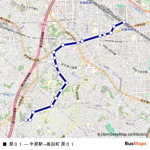 原０１ bus Line Map