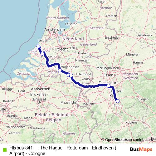 Flixbus 841 bus Line Map