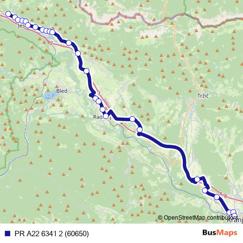 PR A22 6341 2 (60650) bus Line Map