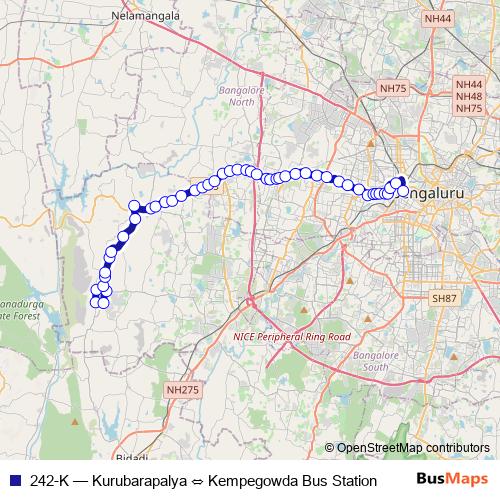 242-K bus Line Map