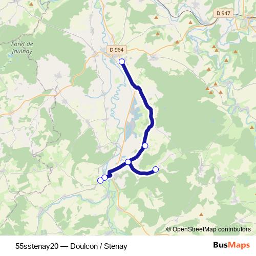 55sstenay20 bus Line Map
