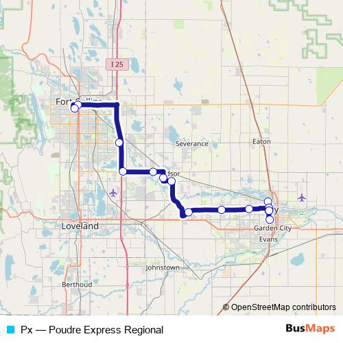 Px bus Line Map