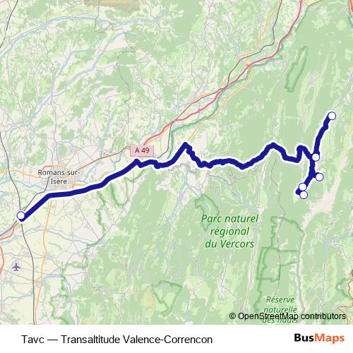 Tavc bus Line Map