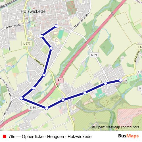 76e bus Line Map
