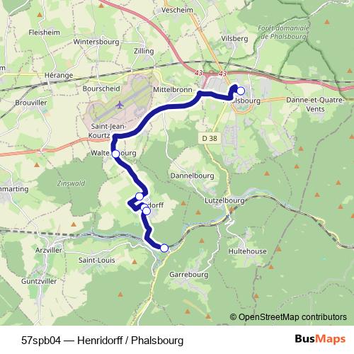 57spb04 bus Line Map