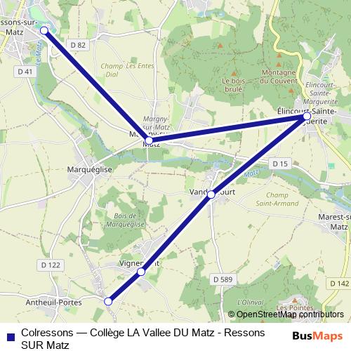 Colressons bus Line Map