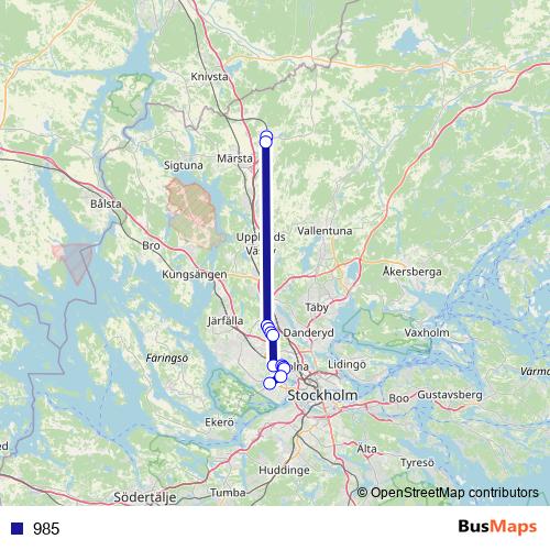 985 bus Line Map