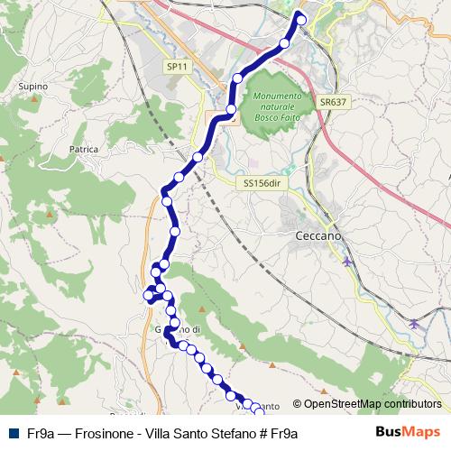Fr9a bus Line Map