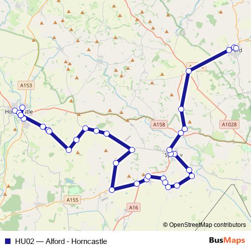 HU02 bus Line Map