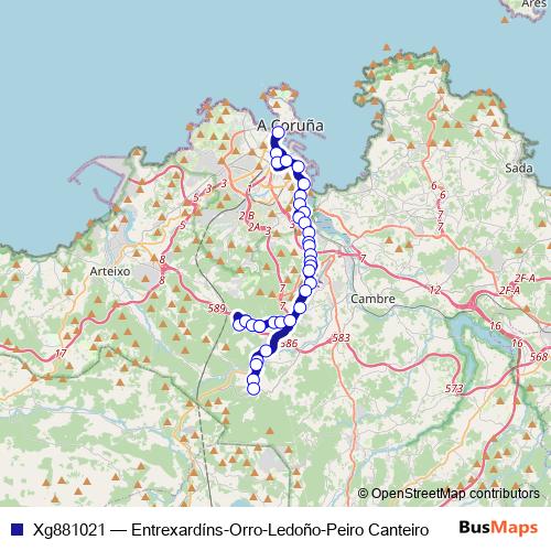 Xg881021 bus Line Map