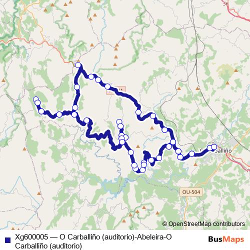 Xg600005 bus Line Map