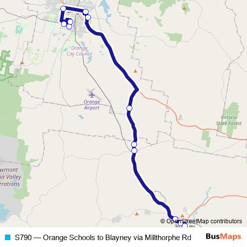 S790 bus Line Map