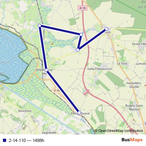 2-14-110 bus Line Map