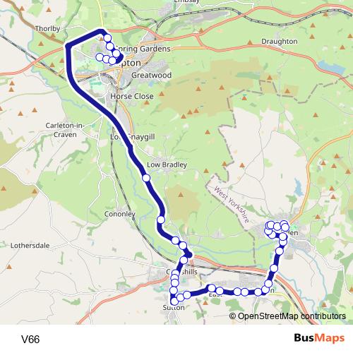 V66 bus Line Map