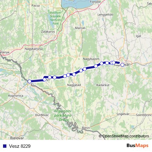 Vesz 8229 rail Line Map