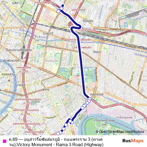 ต.69 bus Line Map