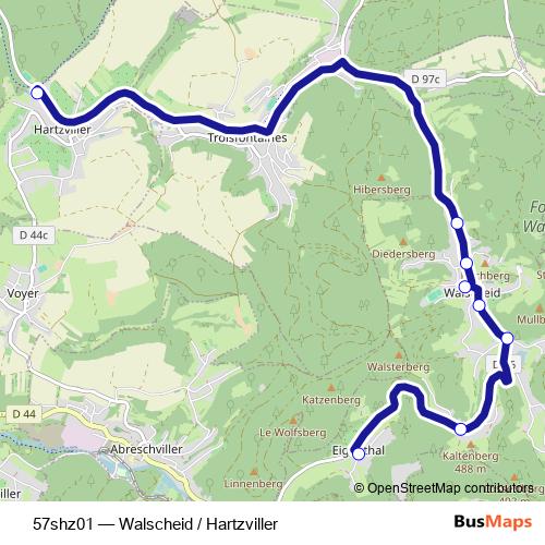 57shz01 bus Line Map