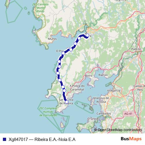 Xg847017 bus Line Map