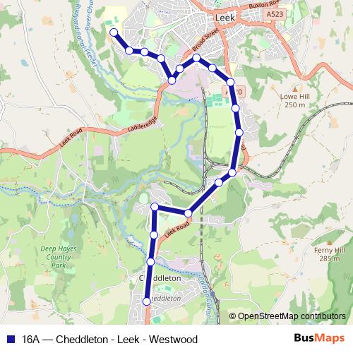 16A bus Line Map