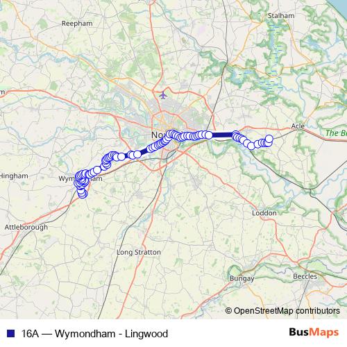 16A bus Line Map