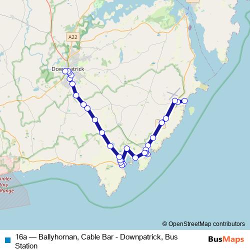 16a bus Line Map