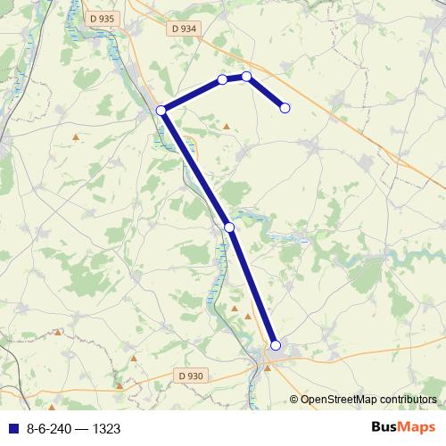 8-6-240 bus Line Map