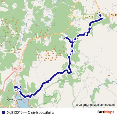 Xg813016 bus Line Map