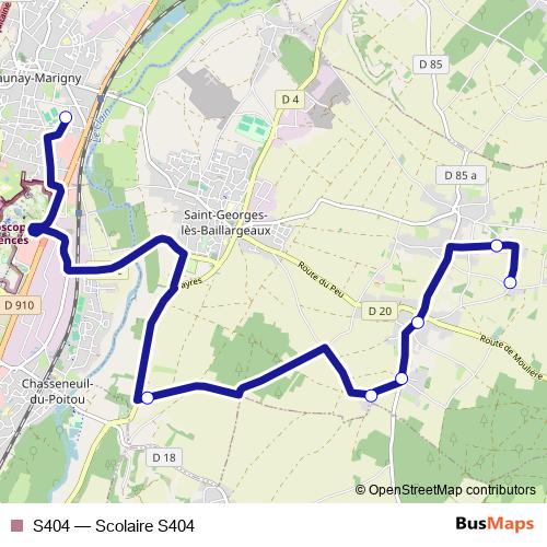S404 bus Line Map