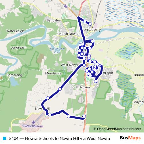 S404 bus Line Map