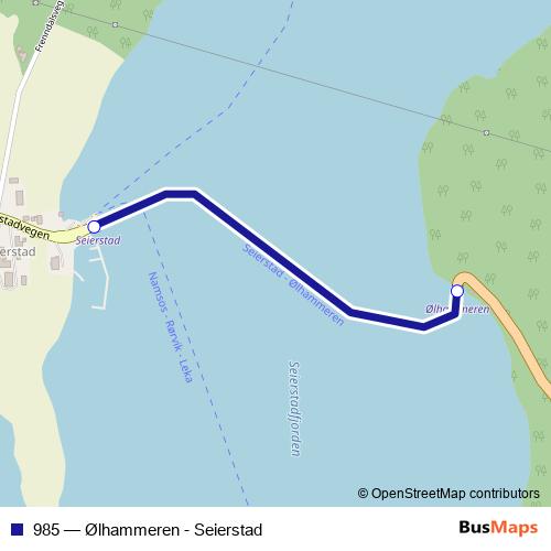 985 ferry Line Map