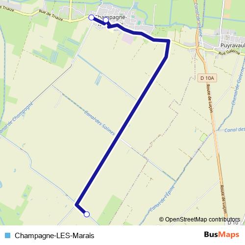 Champagne-LES-Marais bus Line Map