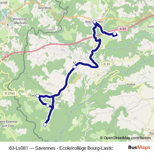 63-Ls081 bus Line Map