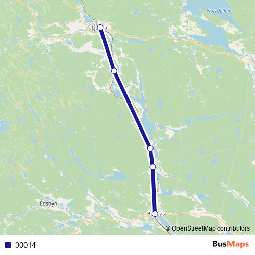 30014 bus Line Map