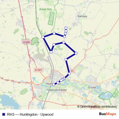 RH3 bus Line Map