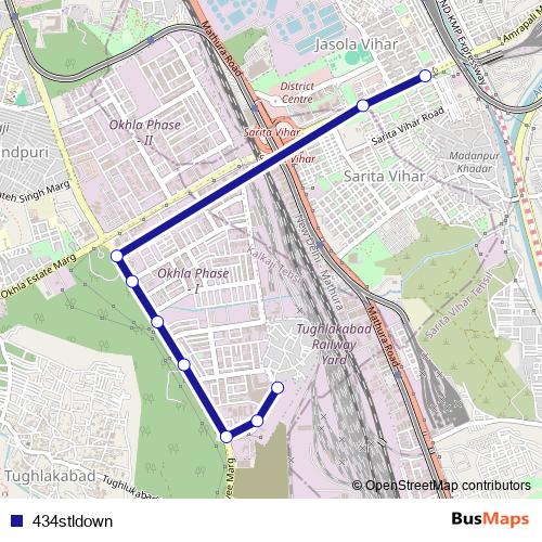 434stldown bus Line Map