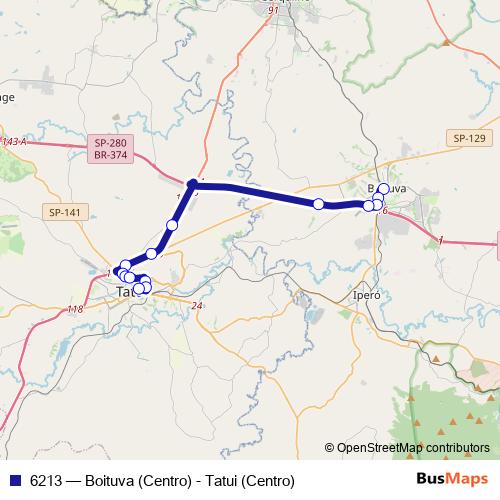 6213 bus Line Map