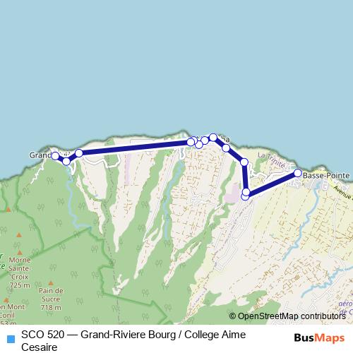 SCO 520 bus Line Map