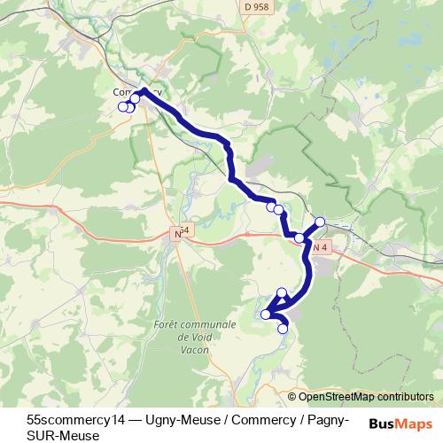 55scommercy14 bus Line Map