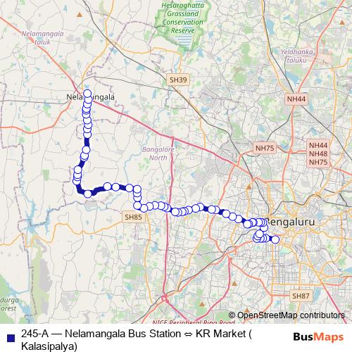 245-A bus Line Map