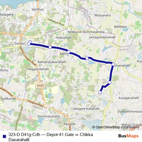 323-D D41g-Cdh bus Line Map