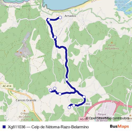 Xg811036 bus Line Map