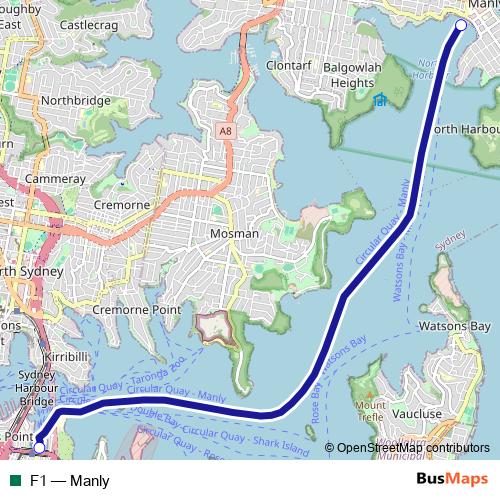 F1 ferry Line Map