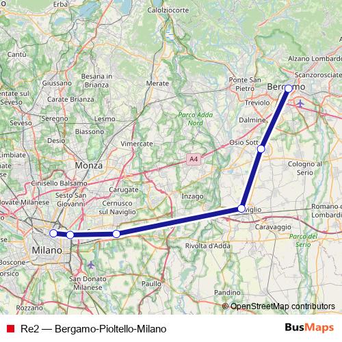 Re2 rail Line Map
