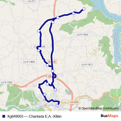 Xg649003 bus Line Map