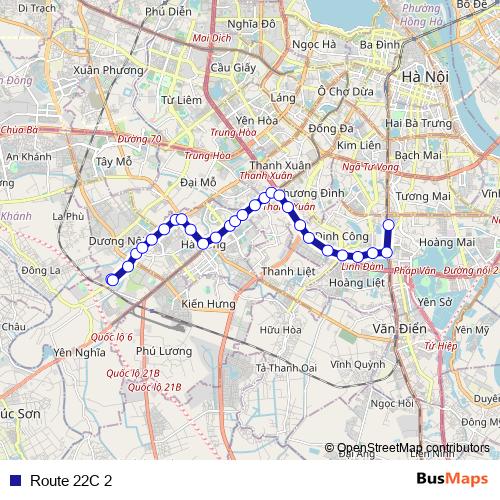 Route 22C 2 bus Line Map