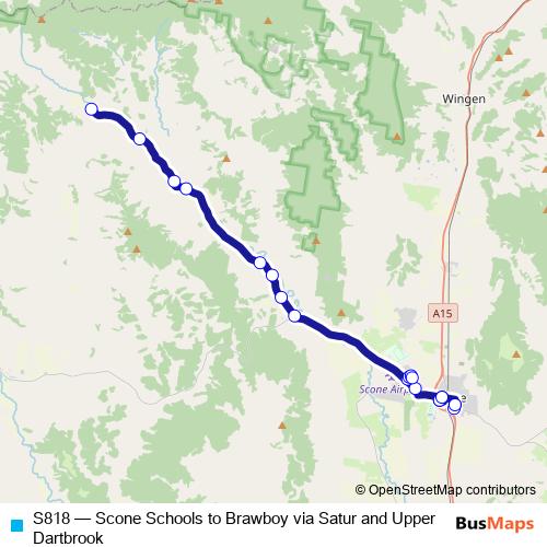 S818 bus Line Map