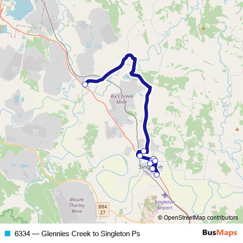 6334 bus Line Map