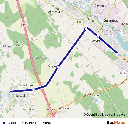 6900 bus Line Map