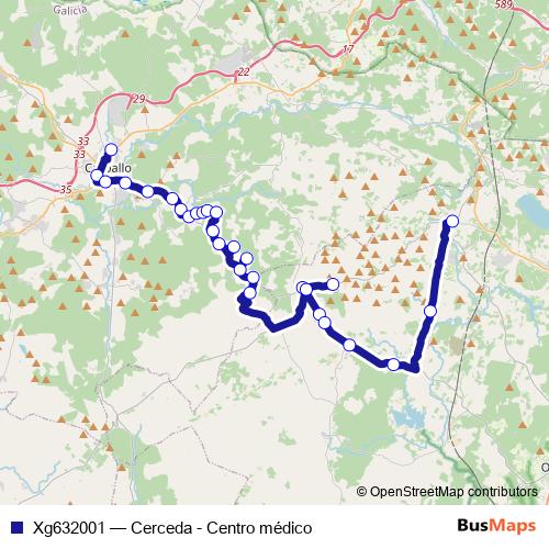 Xg632001 bus Line Map