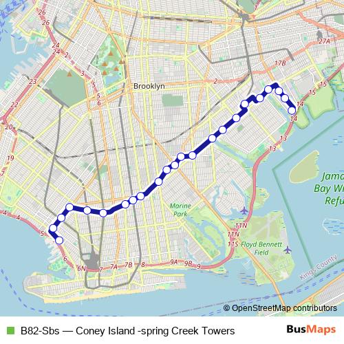 B82-Sbs bus Line Map